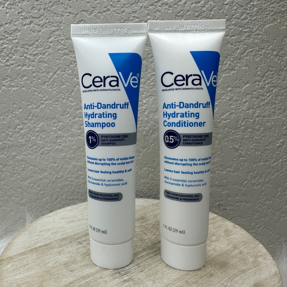 $6 🌙 CeraVe Anti-Dandruff Hydrating Shampoo & Conditioner Travel Duo Set‎